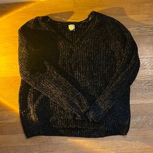soft black target sweater